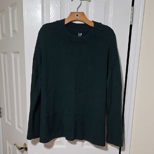 GAP Women's Deep Green Crew Neck Sweater